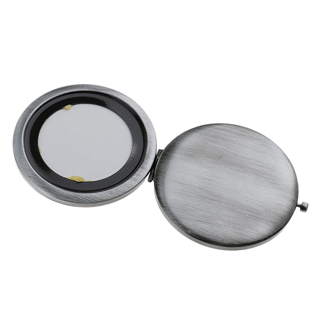 2Pcs Travel Compact Makeup Mirror ,Premium Double Sided Folding Cosmetic Mirrors - Bronze/ Classic/ Silver Optional