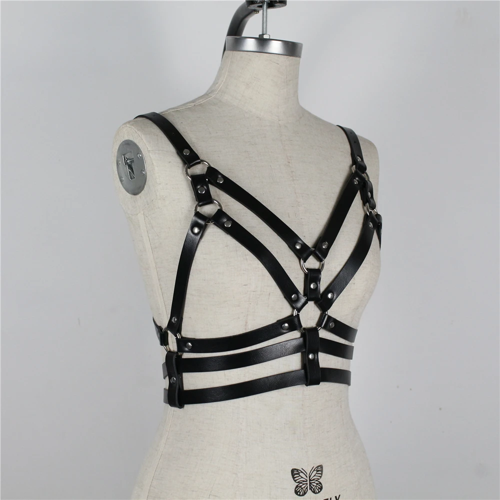 Женский ремень портупея в готическом стиле с кожаной цепочка с пентаграммой кисточкой Rave сексуальный праздничный наряд для женщин