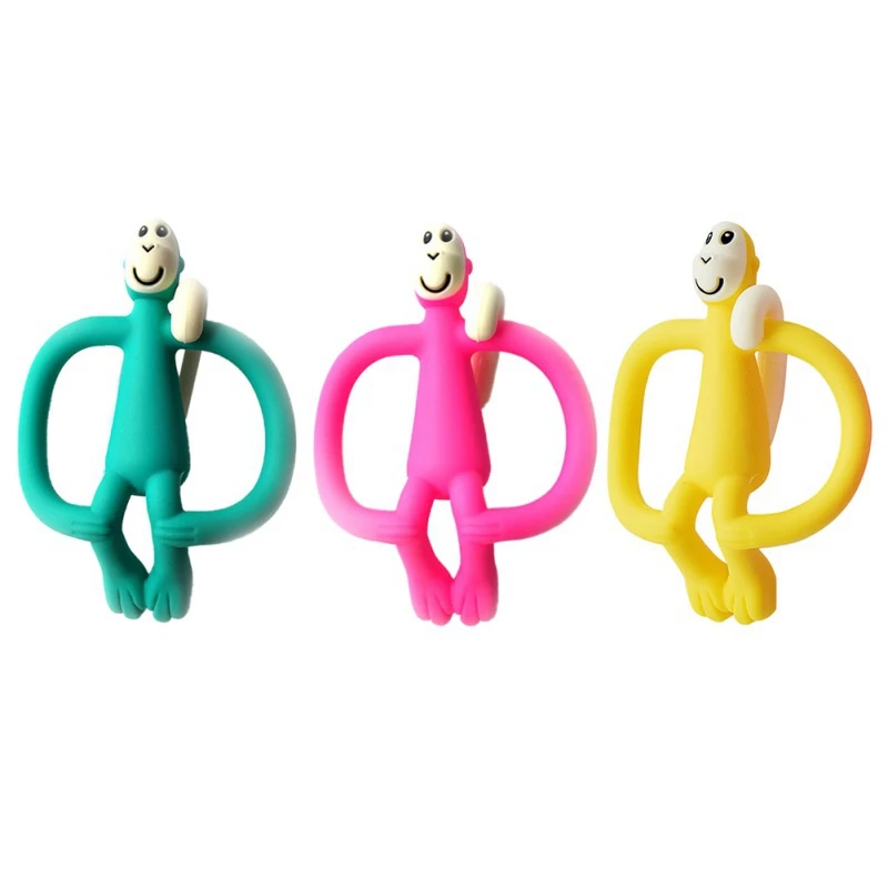

Children Baby Silicone Cartoon Monkey Teethers Training Toys Kids Safety For Infant Teething Newborn Teethers