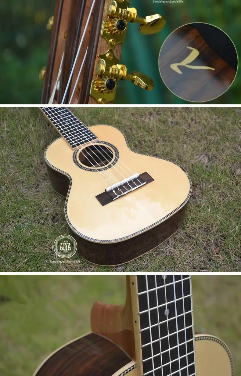 Guitalele Top Solid Acoustic Electric 28 Inch Mini Guitar 6 StringUkulele Ukelele Guitarra Mahogany Acacia Picea Asperata Acacia