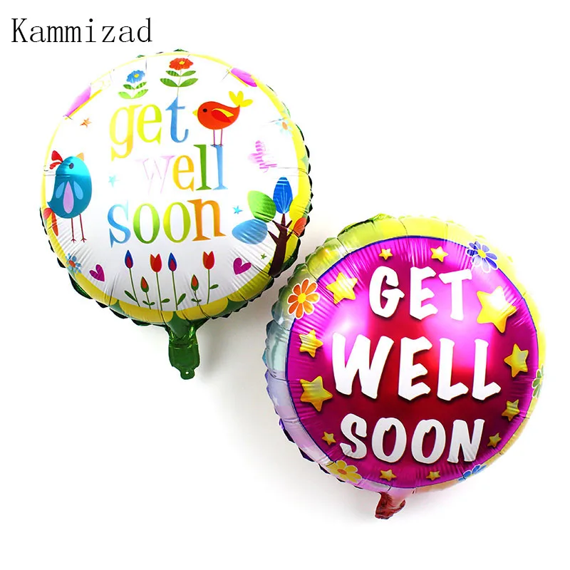 

Wholesale 50pcs/lot 18 inch Get Well Soon Wishes foil Balloons bird helium Balloon Birthday Party Supplies pink Cartoon Globos