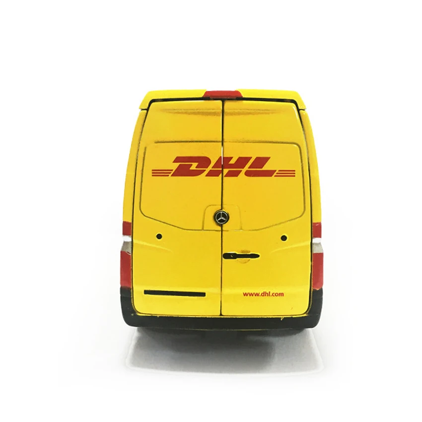 RMZ City 5 Inch Benz Truck DHL 1:32 Toy Vehicles Alloy Pull Back Mini Car Replica Authorized By The Original Factory Model Toy