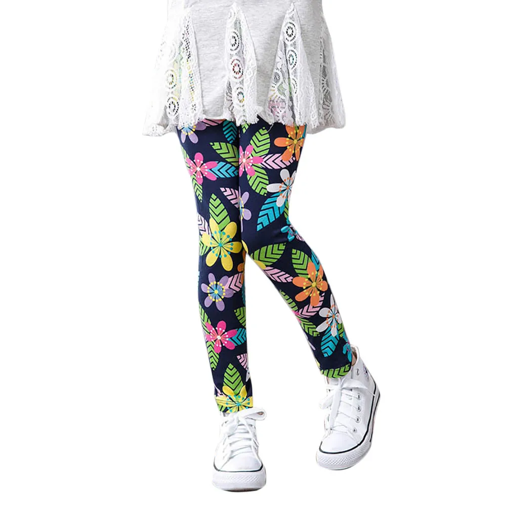 

Legginsy Dla Dziewczynki Autumn Winter 2018 Children Trousers Christmas Leggings Flower Kids Leggings For Girls Baby
