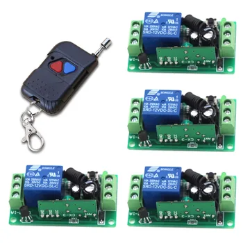 

315Mhz Relay DC9V 24V 12V 1CH Wireless RF Remote Control Switch 1 Transmitter+4 Receiver for Access/Door Control System