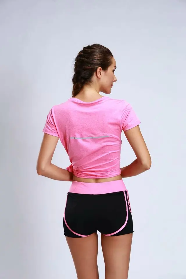 Sports Gym Shorts Women Yoga Shorts Women Workout Fitness Stretch Sport Shorts Elastic Quick Dry Running Shorts 2-in-1 Running