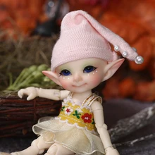 Realpuki pupu freeshipping fairyland fl boneca bjd 1/13 rosa sorriso elfos brinquedos para menina pequena resina articulada boneca
