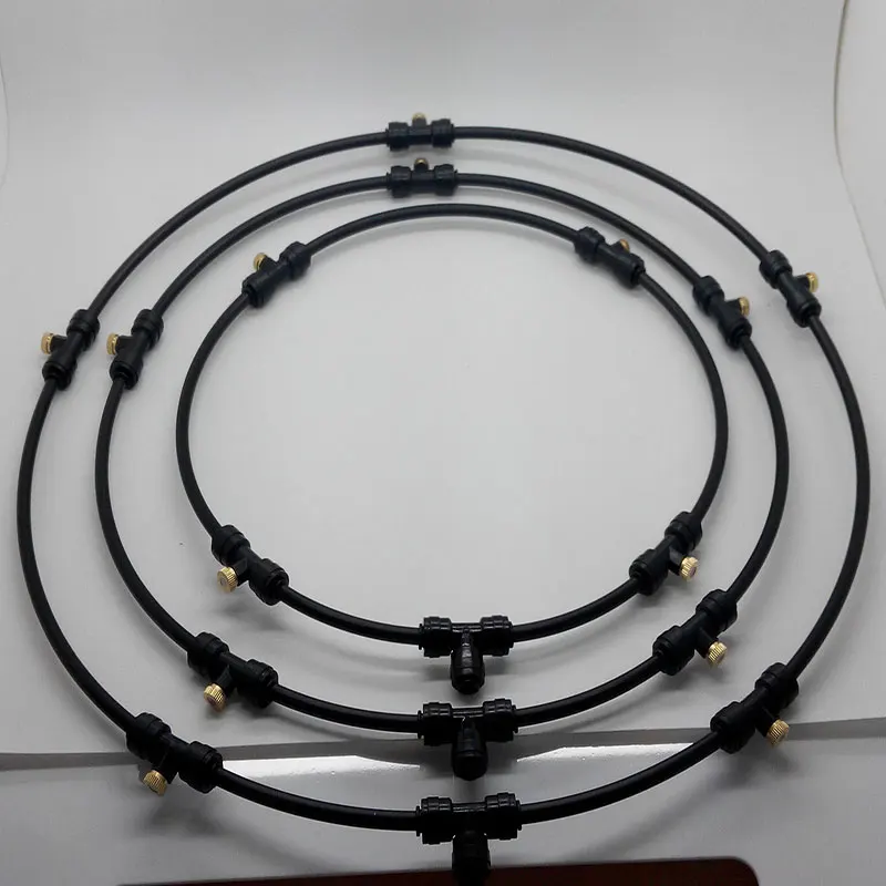 

L055 Watering & Irrigation Sprayers HAIGINT 14' Outdoor Misting Fan Ring with 4pcs Brass Nozzle Included