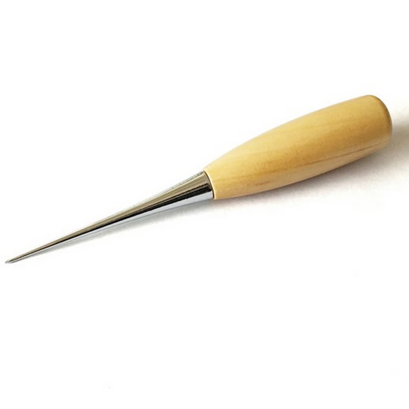 

Professional Leather Wood Handle Awl Tools For Leathercraft Stitching Sewing QJ888