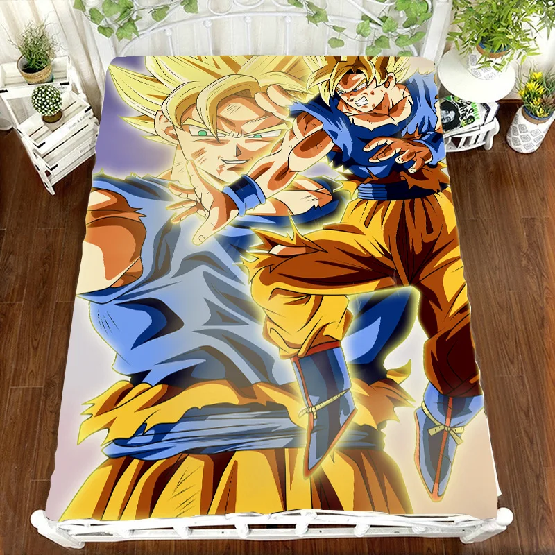 Dragon Ball Z, Комплект постельного белья с принтом аниме, простыня, Vegeta Son Goku, DRAGON BALL Z Zetto, Комплект постельного белья для детской комнаты