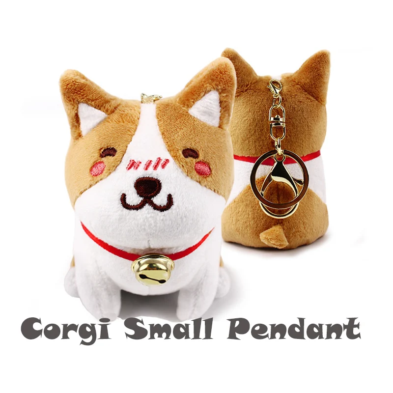 

1pc 10cm Cute Corgi Dog Small Pendant Plush Toys Stuffed Soft Cartoon Puppy Key Chain Bag Pendants Plush Doll Kids Toys Gifts
