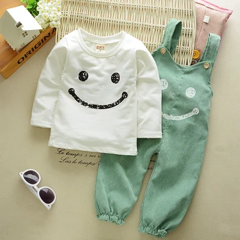 

newborn suit Fashion baby boys clothing sets Long sleeve cartoon 2pcs T-shirt+Overalls Pants clothes sets boys tracksuit set