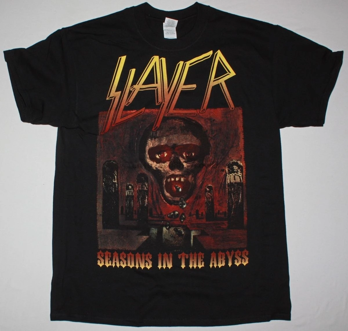 SLAYER сезонная в бездну черная футболка THRASH EXODUS FORBIDDEN DARK ANGEL | Мужская одежда