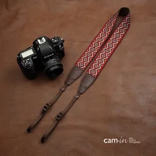 Cami-in коровья кожа камера вышивка лямки плечо шеи ремень универсальный ремень для переноски Регулируемый для Canon Nikon sony Pentax