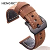 Italy Genuine Leather Handmade Watchband 22mm 24mm For PAM Vintage Watch Band Strap With Silver Black Stainless Steel Pin Buckle ► Photo 1/6