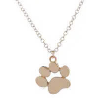 

European New cute dog claws pendant necklaces for women 2 colors as gift Fashion cut dog paw statement necklaces made zinc alloy