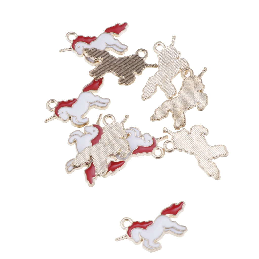 MagiDeal 40Pcs Unicorn Charms Pendant Findings Beads Jewelry Making Crafts