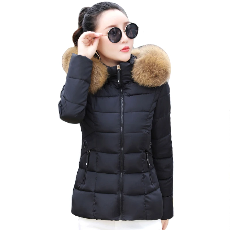 With Fur Hooded Women Winter Jacket Hooded Slim Womens Basic Jackets Outwear Female Coat Coats Chaqueta Mujer Invierno With Fur Hooded Women Winter Jacket Hooded Slim Womens Basic Jackets Outwear Female Coat Coats Chaqueta Mujer Invierno