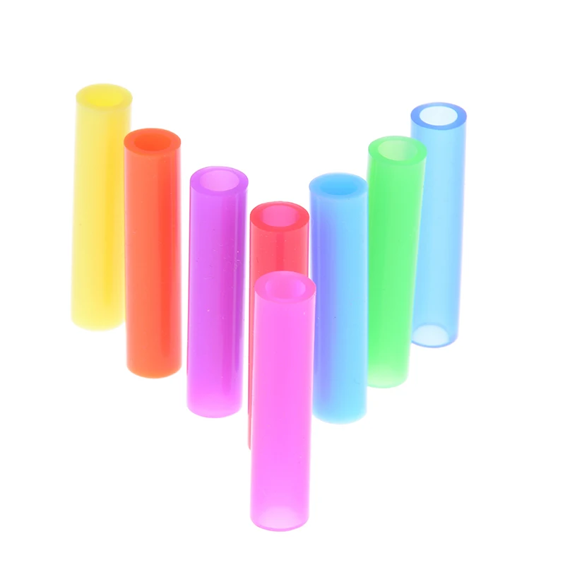 

Food Grade Cover for 6mm Stainless Steel Straws Color Random Set of 8 Silicon Tips Cover