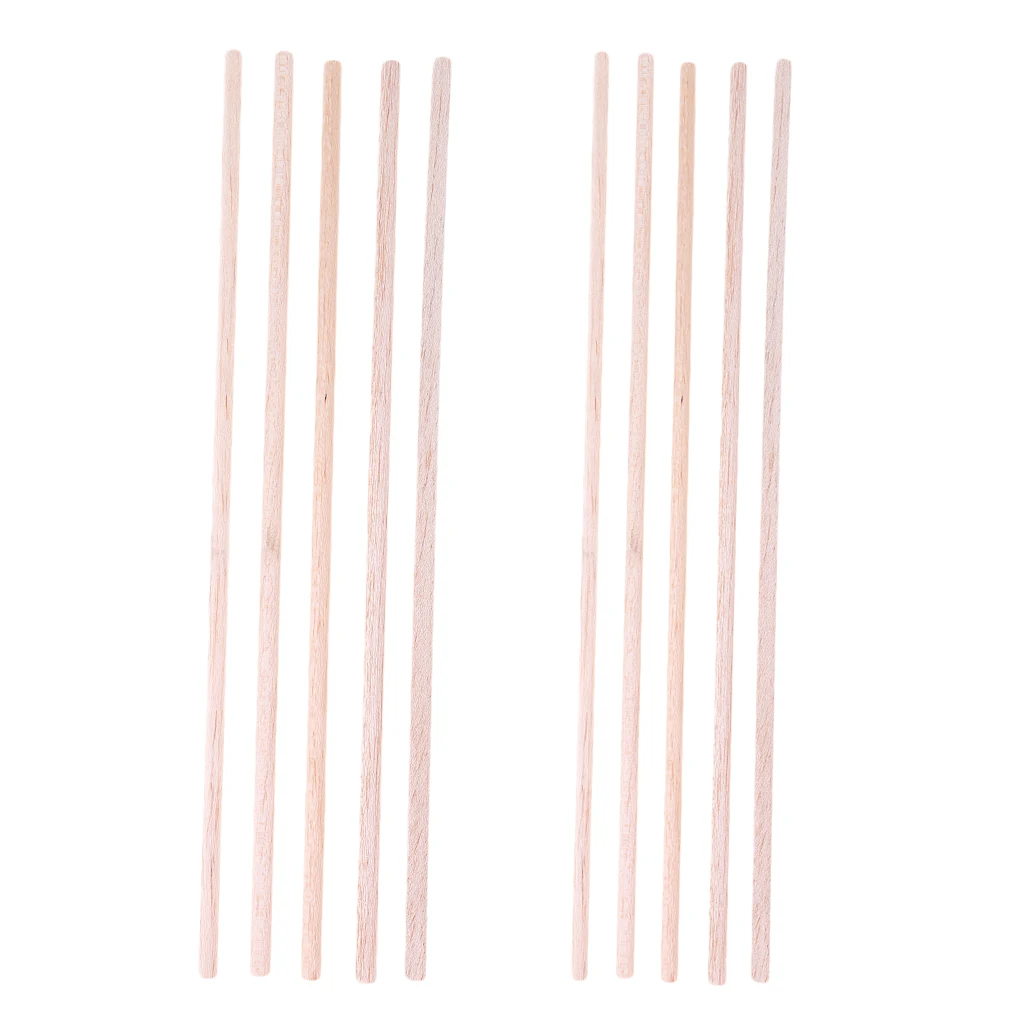 5pcs 8*250mm Craft Sticks Round Rod Balsa Wood Bar Hobby Model DIY Accessory