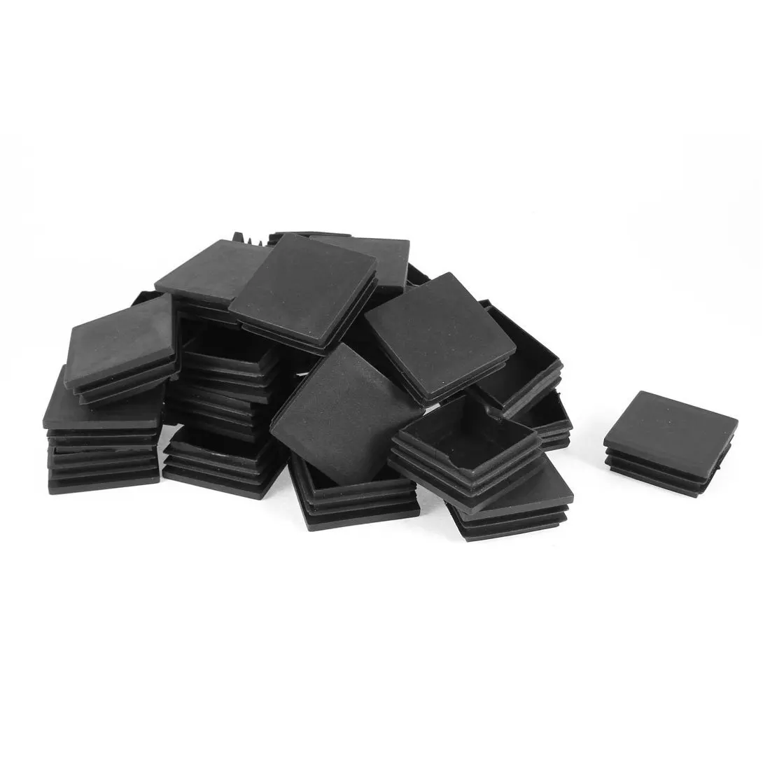 

WSFS Hot Sale Plastic Square Pipe End Caps Tubing Insert Plugs 50x50mm 30 Pcs Black
