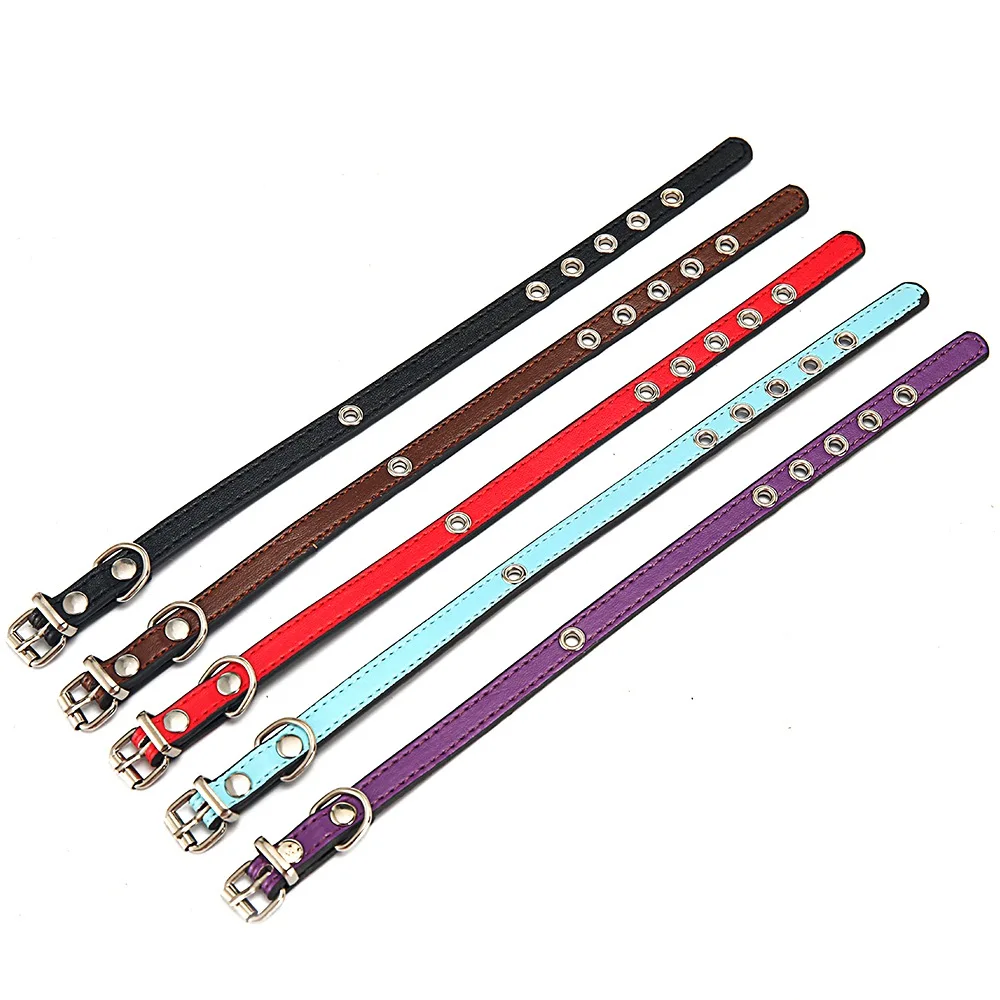 Simple Dog Collar For Cats Hole Pure Color Basic Dog Cat Collars Pet Accessories Puppy Kitten Product Dogs Cat Collar LX0009 SI5B6789
