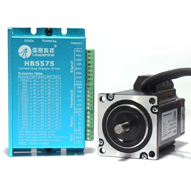 Двухфазный гибридный шаговый двигатель и драйвер Leadshine HBS57S + 57HBM20 1000 2 нм с