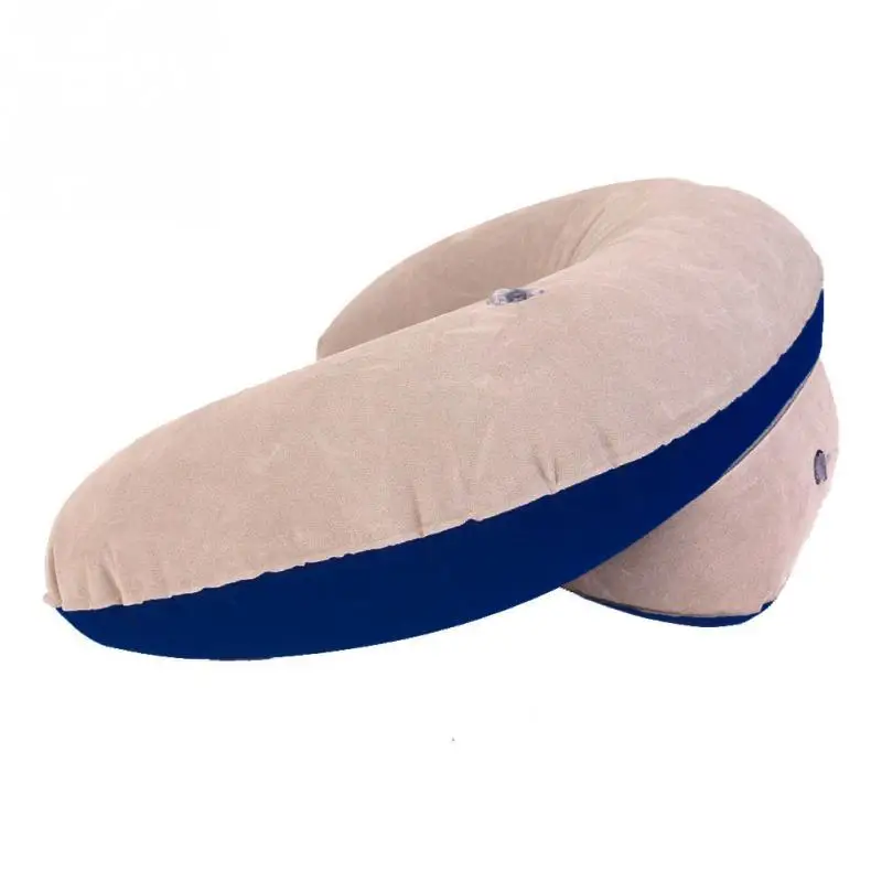Мягкий надувной шейный подголовник, подушка с воздушной подушкой; U Форма шеи Поддержка 2 цвета во время полета для путешествий на автомобиле