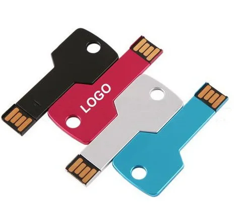 10 шт./лот, USB флеш-накопитель с логотипом на заказ, металлическая Флешка для ключей, 32 ГБ, 16 ГБ, водонепроницаемая флешка, USB2.0, флешка, USB флешка на заказ, металлическая