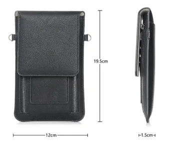 

Shoulder Belt Cell Phone Leather Case Pouch For LG V30s G8 V50 ThinQ 5G G5/Stylus 2/G Vista 2/G4 Stylus,For Meizu 16S
