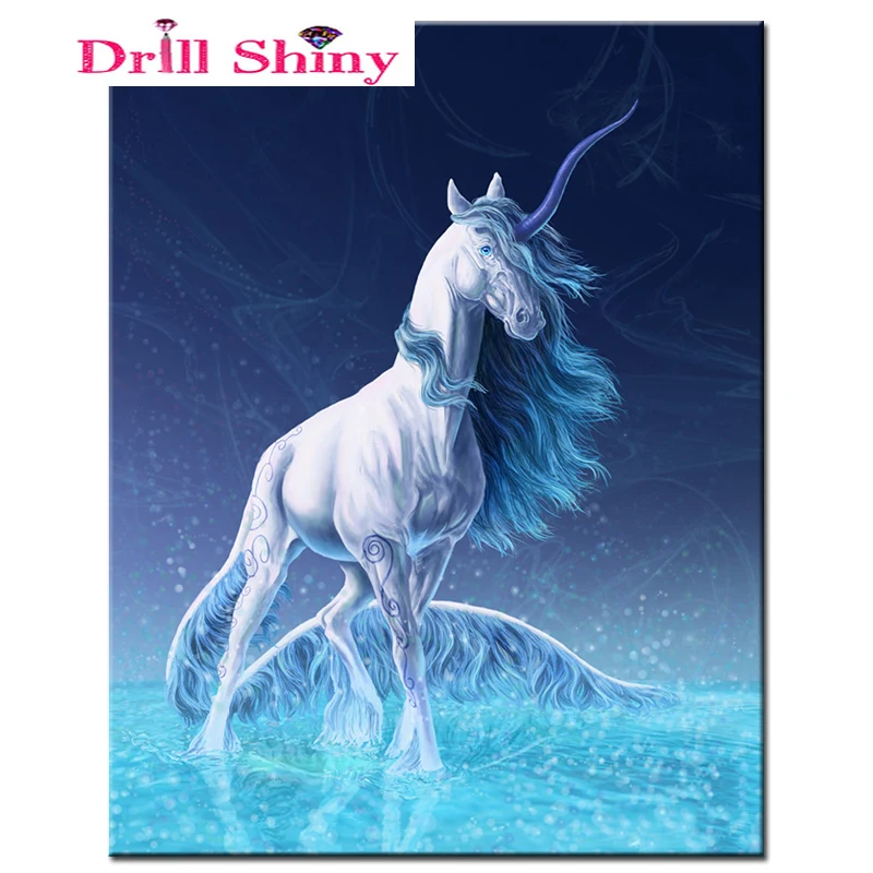 

5D Diy full Square drill diamond painting Cross Stitch Cartoon ice unicorn diamond embroidery mosaic home decor gift