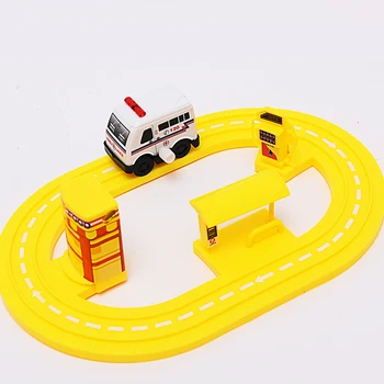 

Pcs children cartoon rail car baby clockwork truck ambulance fire truck set creative boy toys gifts