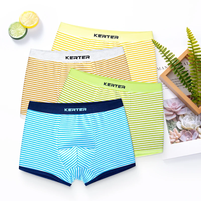 

New Summer Brand 4 colors Children Striped Baby Quality Cotton Knitted Elastic Boys Boyleg UnderPanties