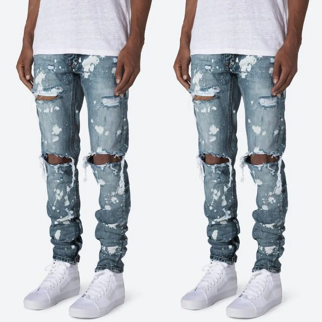 Skinny Jeans Streetwear Casual Stretch Classic Denim Male Slim Fit