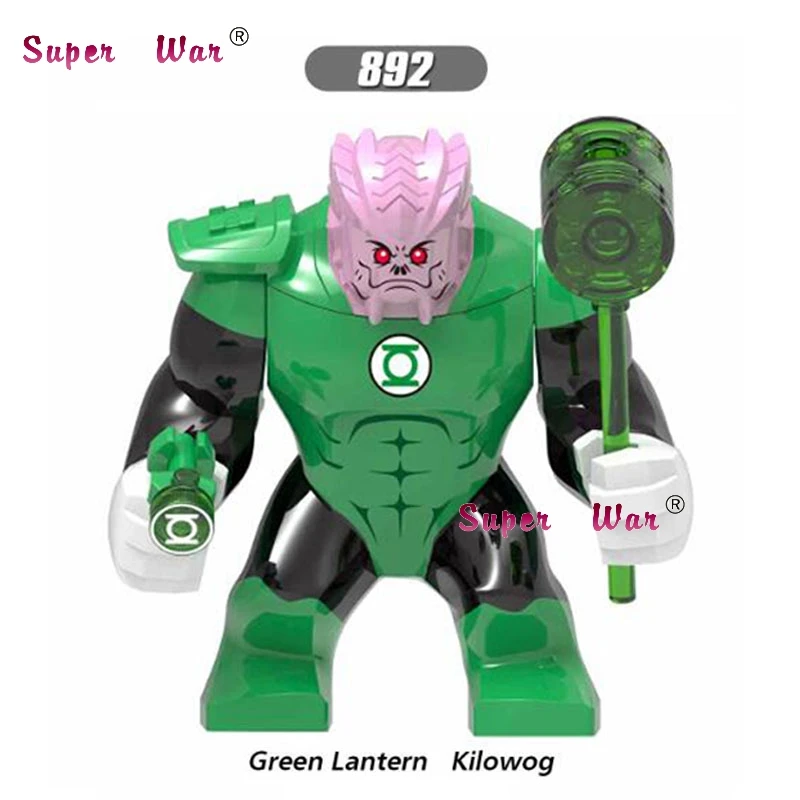 

Single Big Size Marvel Green Lantern Kilowog Thanos Venom Carnage Batman Cull Obsidian Wolverine Building Blocks Toys