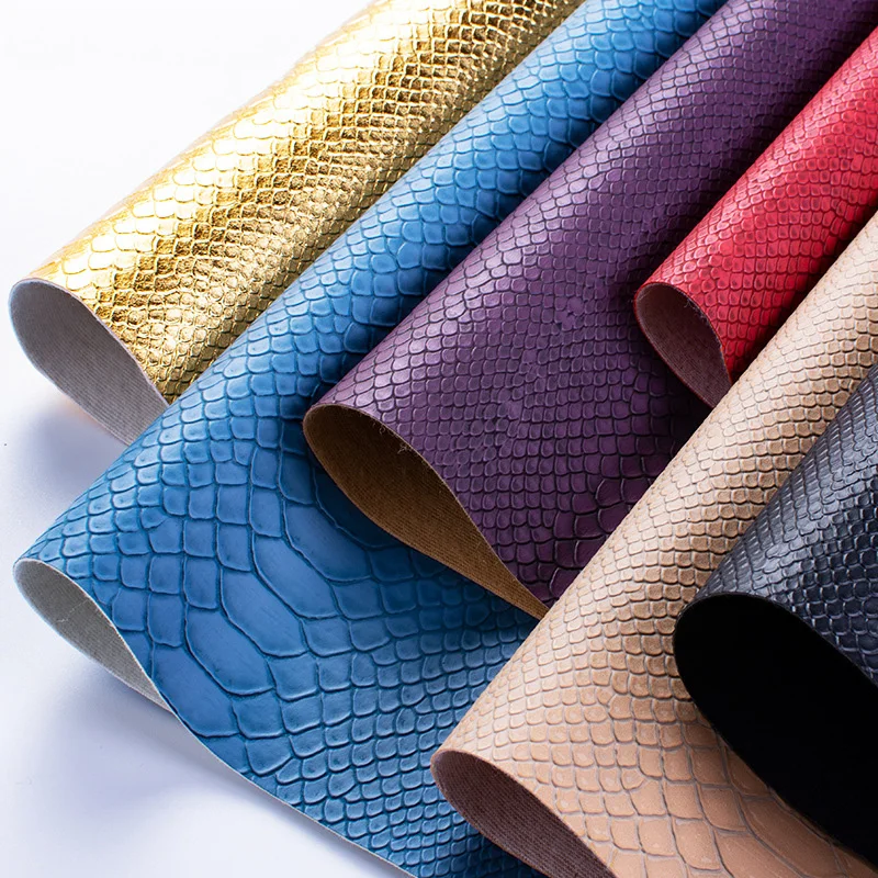 

25cm*34cm PVC Snake Leather Fabric Synthetic Leather For DIY Handmade Sew Clothes Accessories Supplies