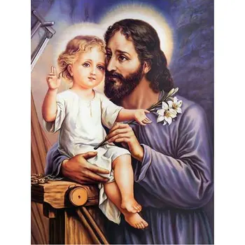 

Full square Diamond Painting Cross Stitch kits DIY 5D Diamond Embroidery Mosaic Jesus Christ Patterns Rhinestones painting