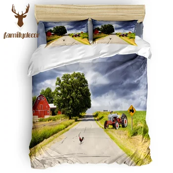 

Family Decor Farm Field Tractor American Countryside 4 Piece Bedding Sets 3 Piece Bedding Sets St. Patrick's Day Machine Wash