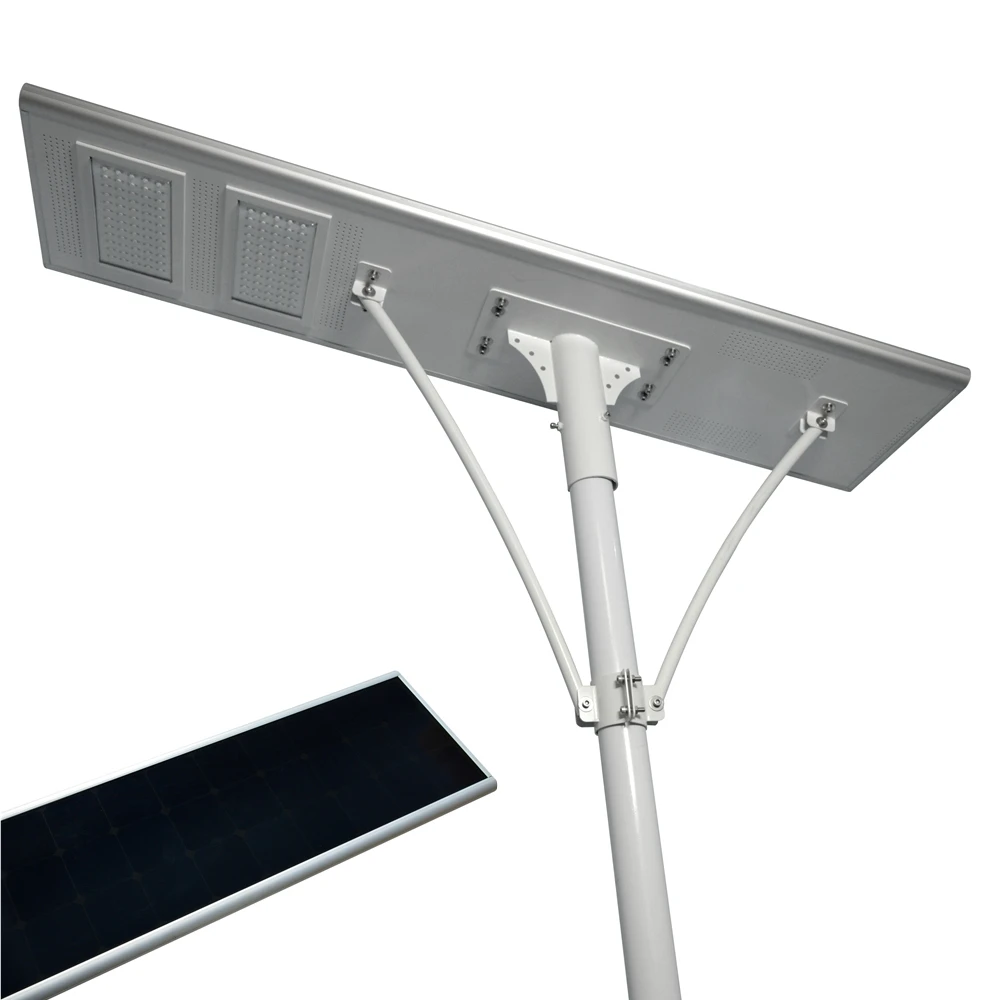 

Energy Saving Wireless Install Auto Lighting Control 100W All In On Solar Street Lights Farolas Solares