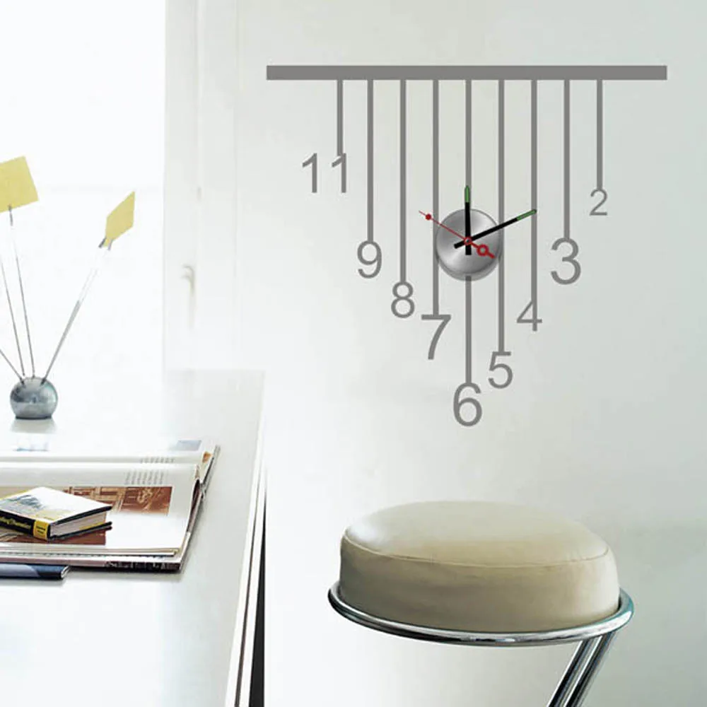 DIY Clocks Vinyl Designer Home Decor Wall Clock Sticker Mural Art Decals Kitchen Home Decor