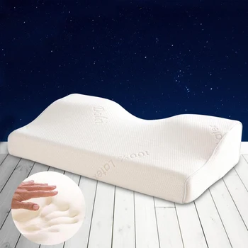 

Tencel Fabric Memory Foam Orthopedic Neck Soft Pillow Massager Slow Rebound Foam Cervical Health Care Wave Sleep Bed Pillow