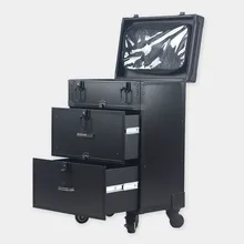 Профессиональный маникюрный косметический чехол с 4 немой ролик Слои в виде ящика макияж ящик тележка