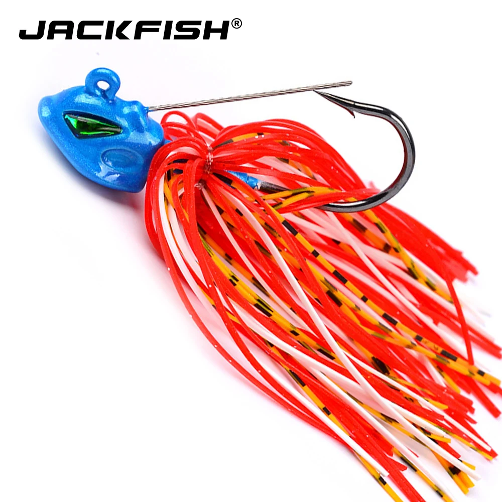 JACKFISH Spinnerbait 8CM/15G bait Bass Fish Metal Bait Sequin Beard Pike Fishing Tackle Jigs Spinner Fishing Lure with hook JACKFISH Spinnerbait 8CM/15G bait Bass Fish Metal Bait Sequin Beard Pike Fishing Tackle Jigs Spinner Fishing Lure with hook