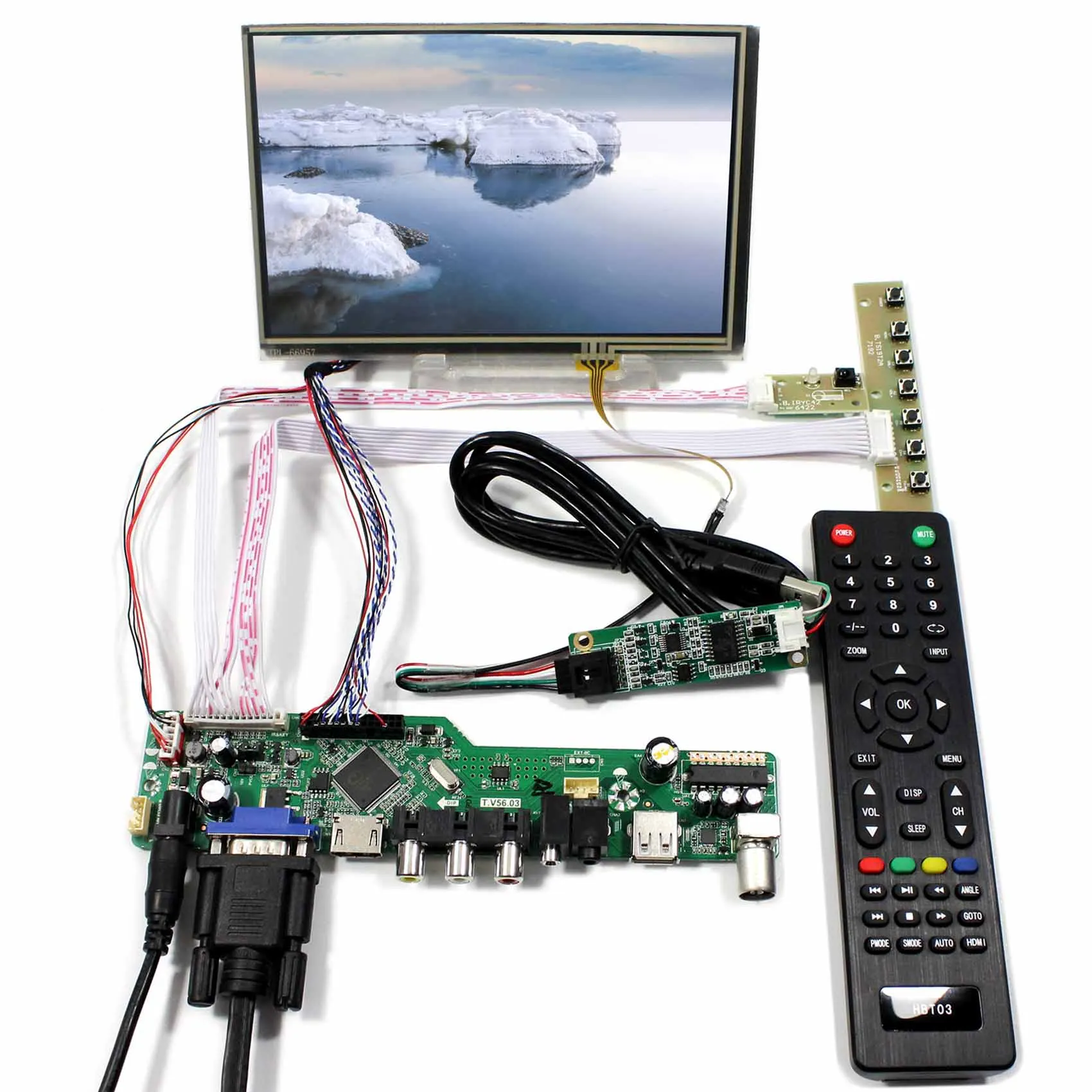 TV + HD MI VGA AV USB плата драйвера аудиодисплея 7 &quotN070ICG-LD1 1280x800 сенсорный экран |