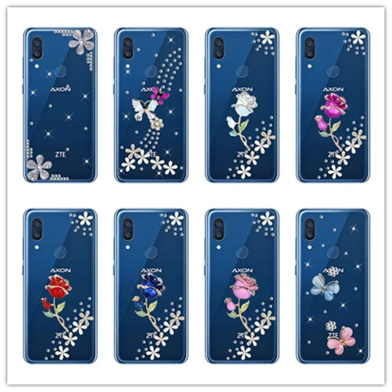 Для ZTE Nubia Z18 Z17 mini Z11 Z9 Crystal Bling чехол для телефона Axon 7 7S M2 lite N3 N2 N1 со стразами |