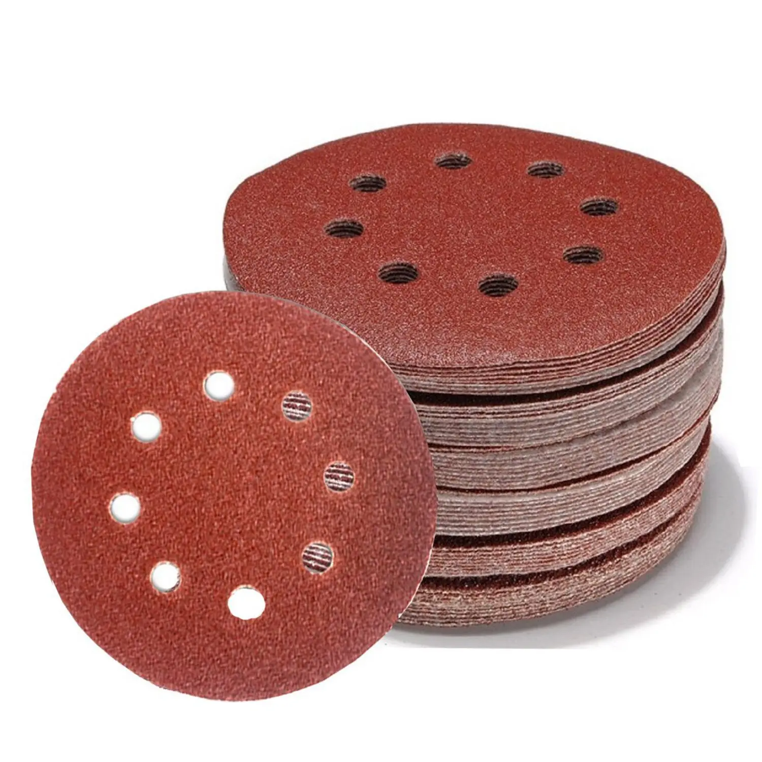 88 Pcs Sanding Disc Pads, Sandpaper Sander Pads Sheet 8 Holes Hook and