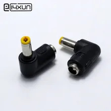 EClyxun 1 шт. 5,5*2,1 мм Женский Джек до 5,5*2,1 мм штекер под прямым углом DC разъем питания адаптер для ноутбука