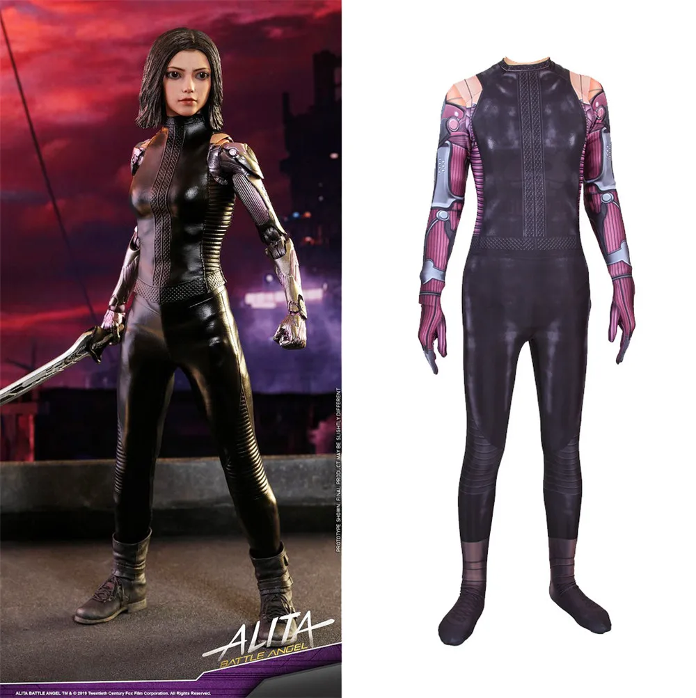 

Adult Kids Alita : Battle Angel Cosplay Costume Zentai Bodysuit Suit Jumpsuits Carnival Halloween Costumes for Women Girls