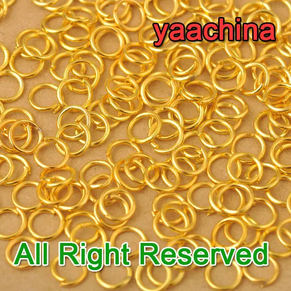 New Arrival 5MM 1000pcs/Lot Opening Jump Rings DIY Jewelry Fingding Accessories 18K Yellow Gold Filled GF Jump Rings