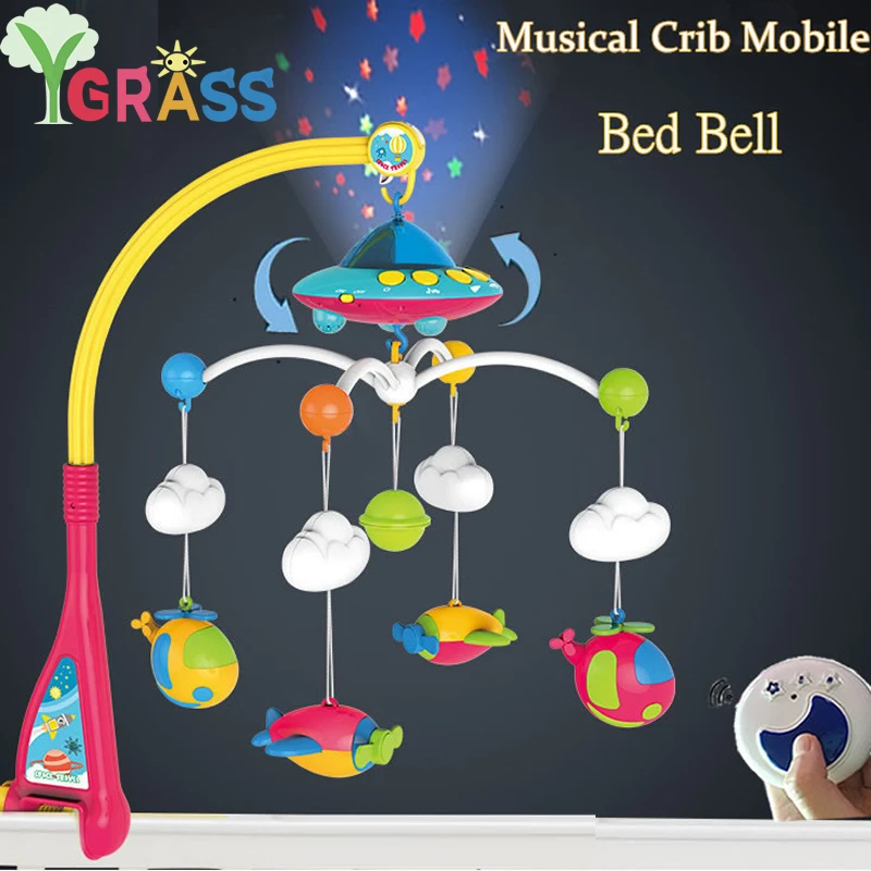 Baby Toys 0-12 Months Crib Mobile Musical Remote Bed Bell With Animal Rattles Projection Cartoon Educational Kids Toy Baby Toys 0-12 Months Crib Mobile Musical Remote Bed Bell With Animal Rattles Projection Cartoon Educational Kids Toy