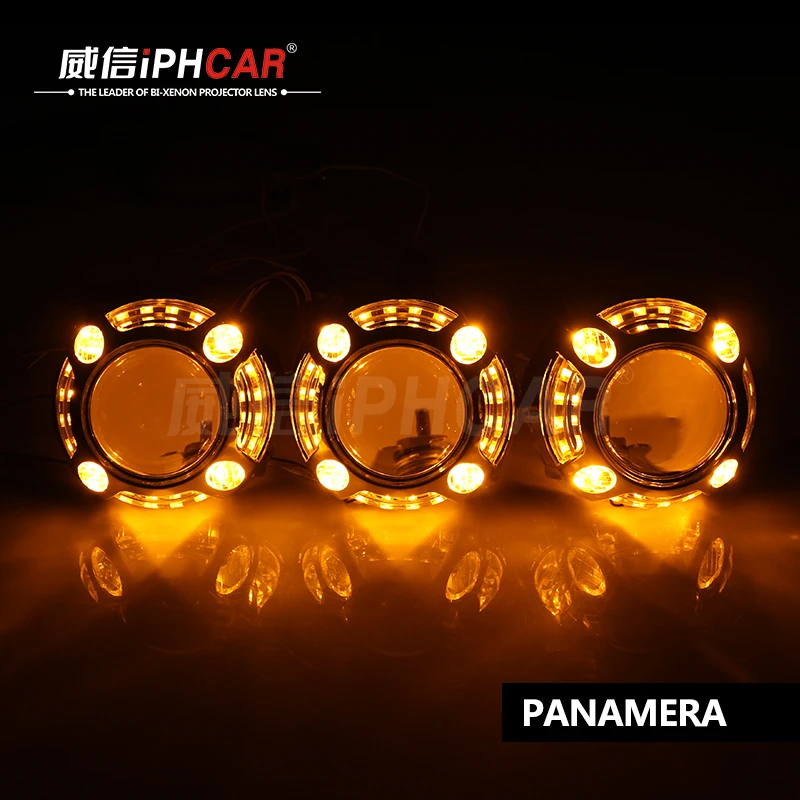 

Free Shipping IPHCAR Car Styling 3 Inch Bi HID Projector Lens Kit for Panamera shroud